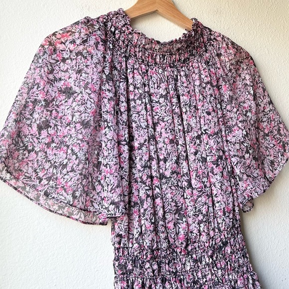 MISA Pink Black Nathalie Mini Dress in Cetara Floral Sz S - Picture 9 of 15